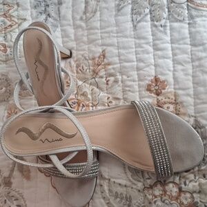 Nina Glittering Silver Heels